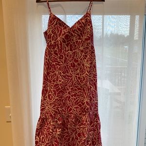 Deep V-Neck Cami MIDI Dress